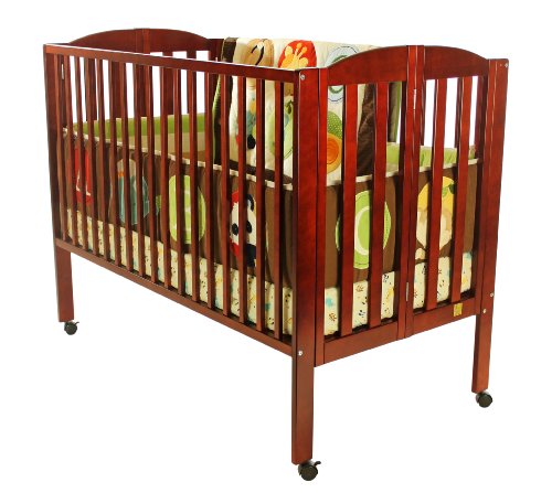 Buy Best Lowest Price Dream On Me Full Size 2 in 1 Folding Stationary Side Crib Cherry รูปที่ 1