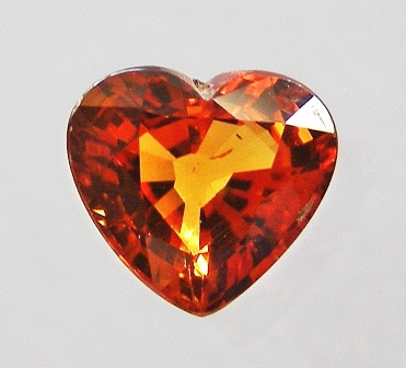 สเปสซาไทท์ (Spessartite) รูปหัวใจ 1.19 กะรัต เนื้อดี ไฟดี รูปที่ 1