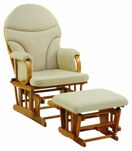On Sale Best Price Dutailier Ultramotion Bow Back Glider Rocker and Ottoman Combo Light Beige รูปที่ 1