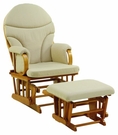On Sale Best Price Dutailier Ultramotion Bow Back Glider Rocker and Ottoman Combo Light Beige