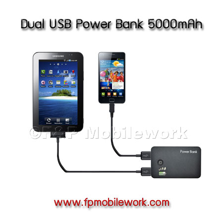 ขายแบตเตอรี่สำรอง ลดราคาถูกสุดๆ 5000mAh Power Bank 2.1A ใช้ชาร์จ iPad, Samsung Galaxy Tab, Nook รูปที่ 1