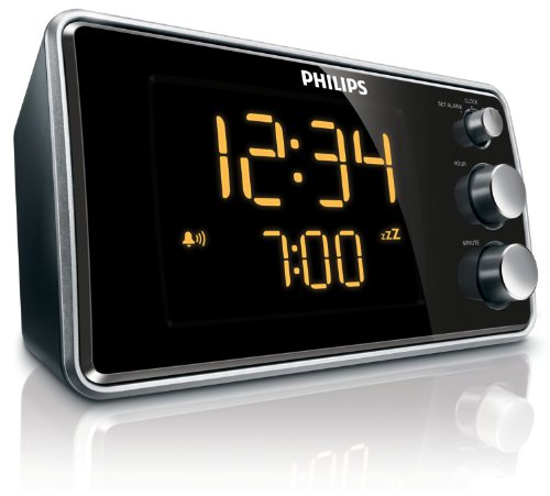 Philips AJ 3551 Radiowecker (FM-Tuner, LED-Anzeige) schwarz รูปที่ 1