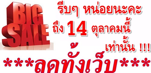 Big Sale ลดทั้งเว็บ ถึงวันที่ 14 ตุลาคมนี้เท่านั้นค่ะ รูปที่ 1