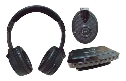 Wireless Headphone 5IN1 ชุดหูฟังไร้สาย รับฟัง FM ได้ทันทีที่ตัวหูฟัง หรือจะเลือกรับฟังแบบไร้สายจากทีวี เครื่องเสียงต่างๆ รูปที่ 1