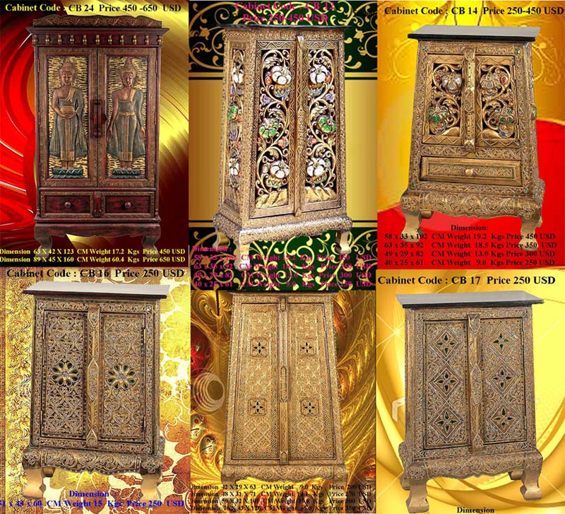 *** จำหน่ายตู้เก็บของสไตล์ไทยที่งดงาม Thai Art Cabinets *** รูปที่ 4