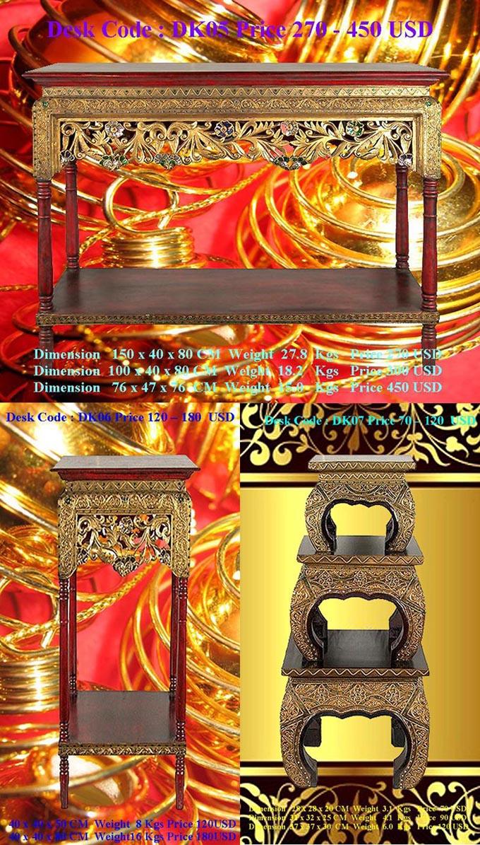 จำหน่ายโต๊ะสวยๆ สไตล์ไทยๆ Thai Antique Desk  รูปที่ 3