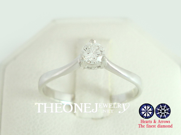 แหวนเพชร แหวนแต่งงาน แหวนหมั้น น้ำหนักเพชร 0.15 กะรัต Color 97 รูปที่ 1