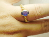 รูปย่อ แหวนไพลิน Blue Sapphire ทองเก่า ราคาเบา รูปที่2