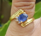 รูปย่อ แหวนไพลิน Blue Sapphire ทองเก่า ราคาเบา รูปที่5