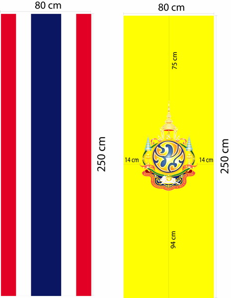 จำหน่าย ธงราวธงชาติไทย , ธงราวภ.ป.ร. , ธงราวส.ก. ,ธงราวธรรมจักร,ธงสูงประดับอาคารหรือประดับเสาไฟ รูปที่ 1