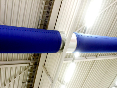 Fabric Duct ถูกกว่า ท่อลมสังกะสี (galvanized air duct) Euro Air ท่อลมแอร์ผ้า air sock,air sox,duct sox,textile duct  รูปที่ 1