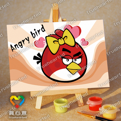 ภาพวาดระบายสี ตามตัวเลข Angry Birds รูปที่ 1