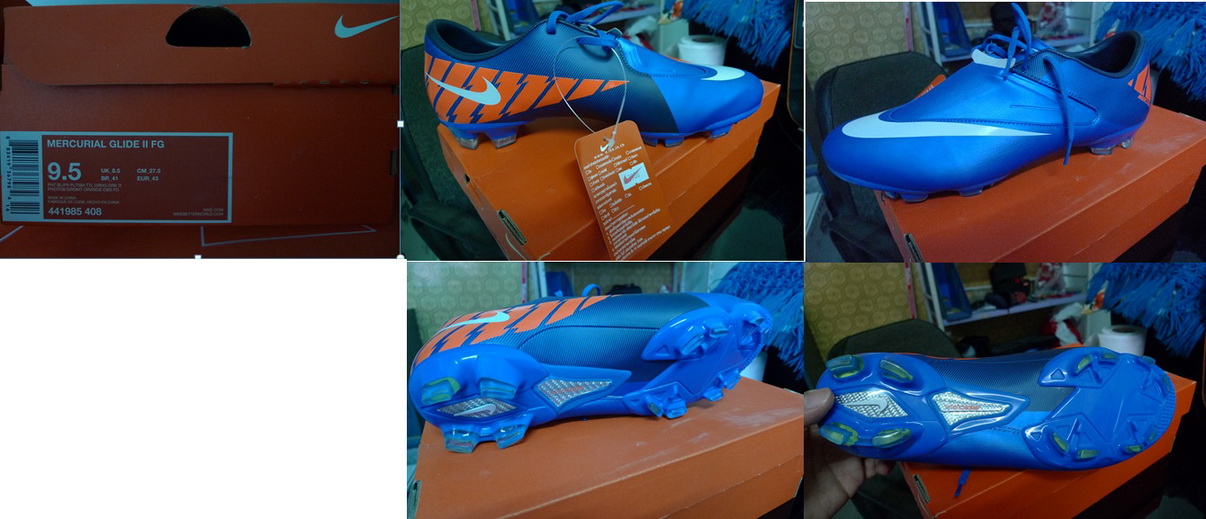 ขาย Nike mercurial glide II FG น้ำเงิน43,รองเท้าฟุตซอลCTR360 LibrettoII ขาวดำ44 รูปที่ 1