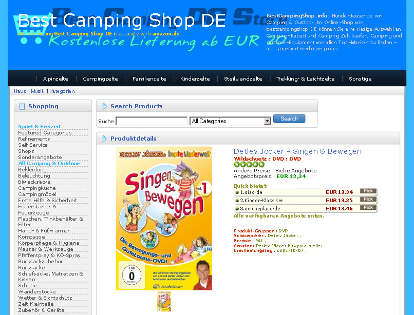 Cheapest Detlev Jöcker - Singen & Bewegen onsale von Best Camping Shop DE รูปที่ 1