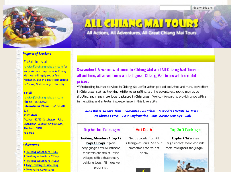 All Chiang Mai Tours, Chiang Mai Trekking, White Water Rafting, Tours in Chiang Mai รูปที่ 1