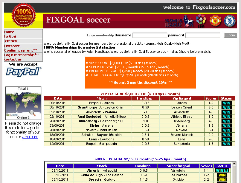 www.fixgoalsoccer.com Fix Soccer, Fix Tips รูปที่ 1