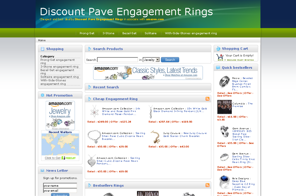 Discount Pave Engagement Rings รูปที่ 1