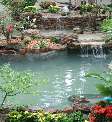 รับออกแบบจัดสวน ตกแต่งสวน จัดสวนสวยหลากสไตล์  ทำน้ำตก ทำบ่อปลาน้ำใส ปรับภูมิทัศน์ รับปลูกหญ้า จัดสวนใหม่หลังน้ำท่วม  รูปที่ 2