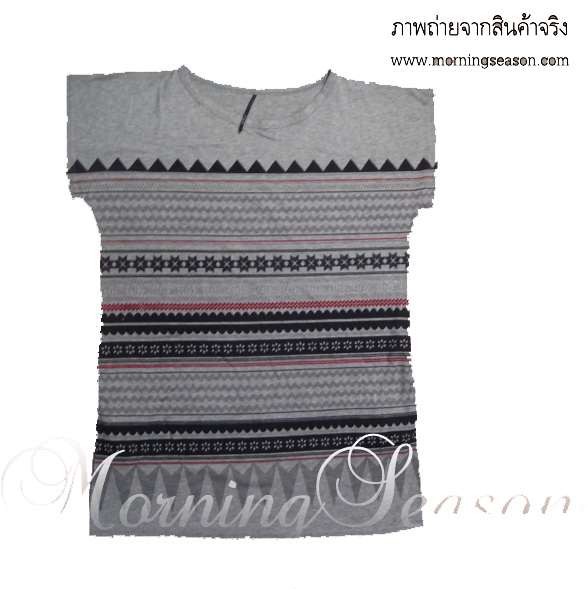 เสื้อยืด เดรสผ้ายืด กางเกงสองส่วน เก๋ๆ 250 รูปที่ 1