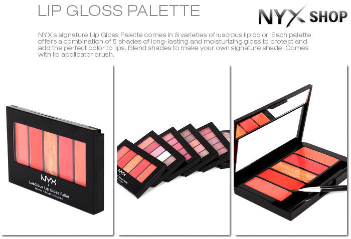 ** พร้อมส่งค่ะ ** NYX Luscious Lipgloss Palette ลิปกลอสพาเลทท์ 5 สี เนื้อดี สีโทนเข้ากัน สวยได้ดั่งใจ   รูปที่ 1