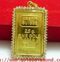 จี้ทอง 99.99 FINE GOLD ล้อมพลอยขาว 58เม็ด นน 6.43 g