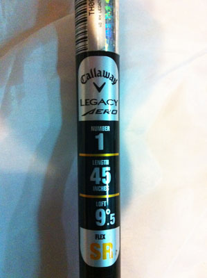 ขาย Driver Callaway Legacy Aero 9.5 สภาพดี รูปที่ 5