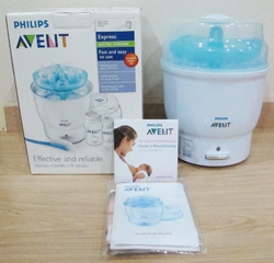 เครื่องนึ่งขวดนม AVENT เครื่องนึ่งฆ่าเชื้อขวดนมด้วยไฟฟ้า มือสอง รูปที่ 1