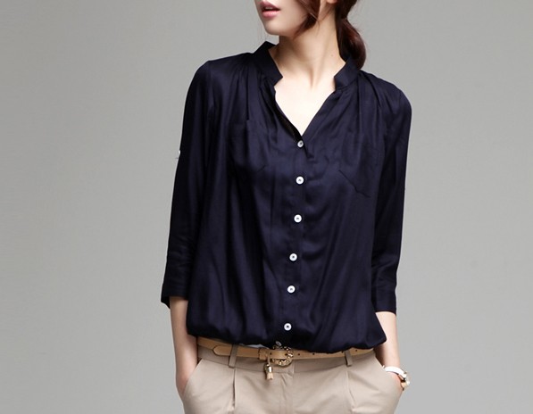 เสื้อเชิ้ตทำงานผู้หญิง shirt new ผ้าคุณภาพ สวยมาก อินเทรนด์เกาหลี รูปที่ 1