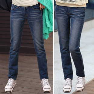 กางเกงยีนส์ขาเดฟสกินนี่ skinny style แฟชั่นเกาหลีนำเข้า สวยต้องมีไว้อินเทรนด์ รูปที่ 1