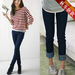 รูปย่อ กางเกงยีนส์ขาเดฟสกินนี่แฟชั่น style jeans เกาหลีนำเข้า สวยต้องมีไว้อินเทรนด์ รูปที่1