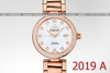 รูปย่อ OMEGA DE VILLE LADYMATIC ROSE GOLD ขอบเพชร รุ่นใหม่ ล่าสุด สวยงามมากเป็นพิเศษ (Lady Size 34mm.) ใช้ Body เดียวกับงานสวิส รูปที่5