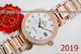 OMEGA DE VILLE LADYMATIC ROSE GOLD ขอบเพชร รุ่นใหม่ ล่าสุด สวยงามมากเป็นพิเศษ (Lady Size 34mm.) ใช้ Body เดียวกับงานสวิส