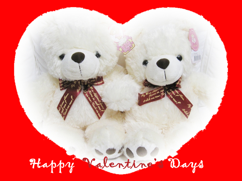 ขายถูก !!! ต้อนรับ Valentine's ตุ๊กตาหมีคู่รัก คู่เลิฟ  รูปที่ 1