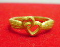 แหวนทอง24 k Prima gold ลายหัวใจคู่ นน.3.93 g