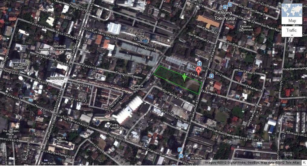 Extremely Urgent property for sale:Ekkamai Land for Sale 5 rai 350,000 baht per square wah. รูปที่ 1