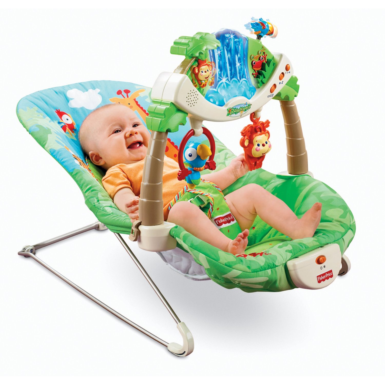 เปลโยกสั่นได้ เล่นเพลงต่อเนื่อง  Fisher-Price Rainforest Bouncer ของใหม่ พร้อมส่ง รูปที่ 1