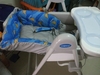 รูปย่อ ขายเก้าอี้ทานข้าวสำหรับเด็ก SLEEPING High Chair ยี่ห้อ CAMERA Model : FD-C55A สีฟ้า  รูปที่3