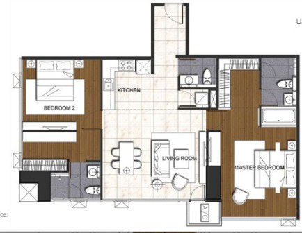 Amanta Lumpini: 2 BR + 3 Baths, 100 Sq.m, 35th fl for Sale รูปที่ 7