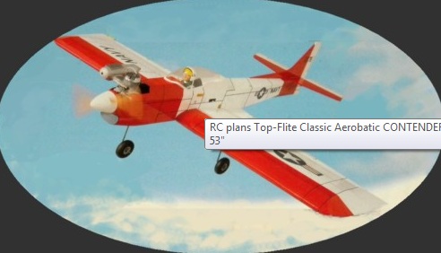 ขาย RC แปลนเครื่องบิน ค่าย Top Flite Classic Aerobatic Contender รูปที่ 1