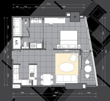 The River: 1 BR + 1 Bath, 58 Sq.m, 20th fl for Sale รูปที่ 7