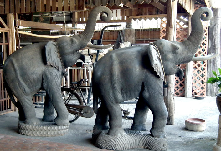 ช้างไม้ขนาดใหญ่ สูงเมตรกว่า รูปที่ 3