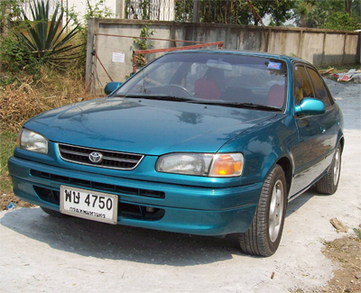 รถยนต์เก๋ง Toyota Corolla 1.6 สีเขียวน้ำทะเล/รุ่นท็อบ/ ปี 97 รูปที่ 1