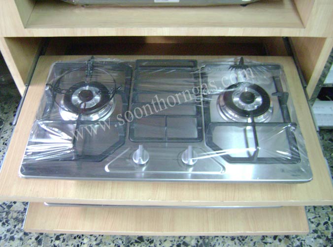 เตาฝัง 2 หัวเตา หน้าเตาแก๊สสแตนเลสแท้ luckyflame รุ่น LBS-902N รูปที่ 3