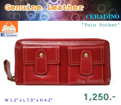 ขายกระเป๋าสตางค์หนังแท้แบรนด์ CERADINO รุ่น Twin Pocket รูปที่ 1
