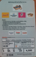 ขาบบัตร Super Show 4 ค่ะ วันที่ 17 ที่น่ั่ง 4,500 บาท