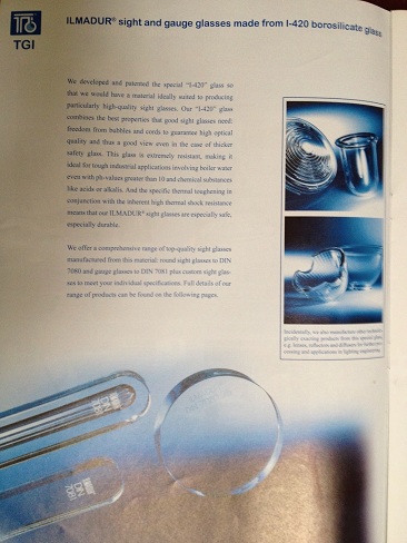 แท่งแก้วดูระดับน้ำบอยเลอร์ หรือ sight glass หรือ level gauge glass ยี่ห้อ ilmadur รูปที่ 4