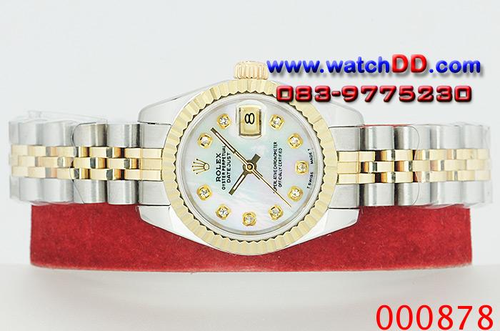 www.watchdd.com>> ROLEX Copy OYSTER PERPETUAL DATEJUST 2K Jubilee Lady Size ทองแท้ 14K เครื่องสวิส สายทองตันทุกข้อ รูปที่ 1