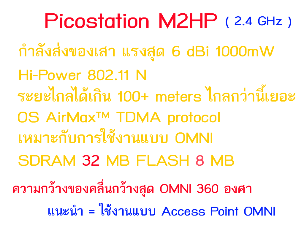wireless access point รุน picostation m2hp แรงสุดๆ สัญญานทะลุทะลวงมากๆ 1000mW รูปที่ 2