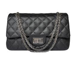 ขาย > Chanel Classic Bag Flap Handbag ขนาด 12 นิ้ว โซ่กระดูกงู รูปที่ 1