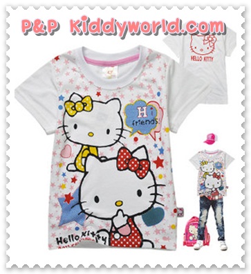 www.ppkiddyworld.com เสื้อผ้าเด็กนำเข้า เสื้อยืดวัยรุ่น กระเป๋า หมอน แบรนด์ paul frank, baby milo, B2W2, hello kitty รูปที่ 1